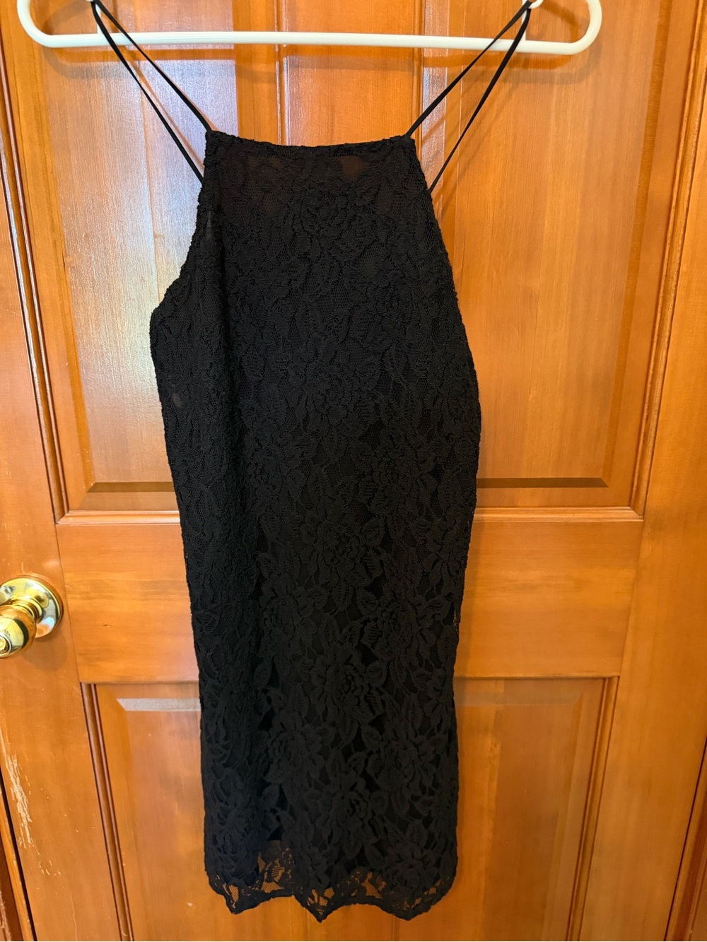 Pins & Needles Black Lace Mini Dress with Spaghetti Straps